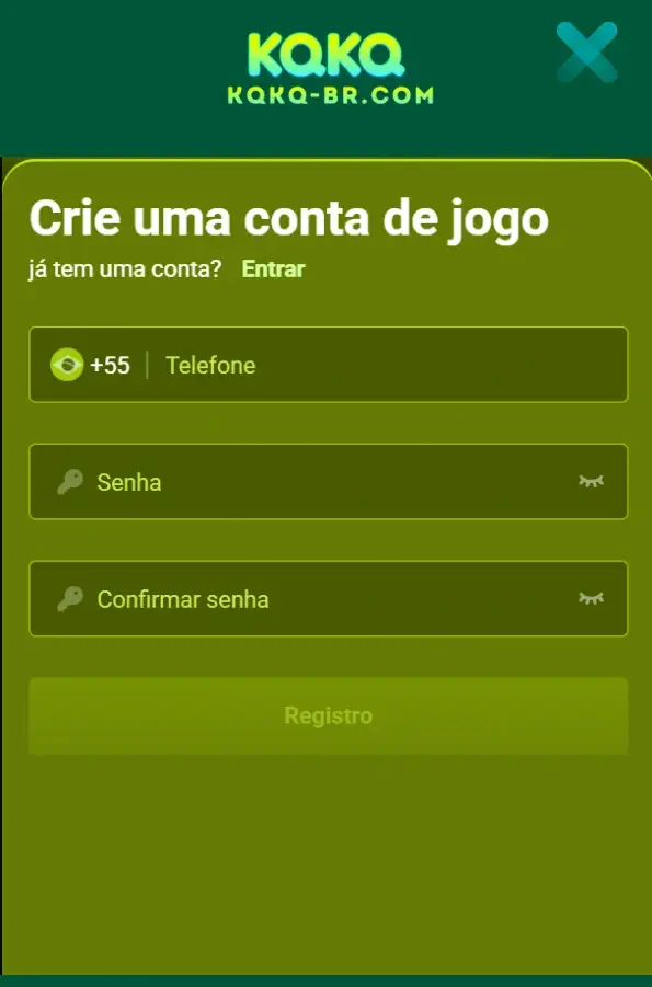 Como criar conta KQKQ